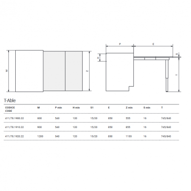 Pull-out table with single telescopic folding leg "T-ABLE" 5