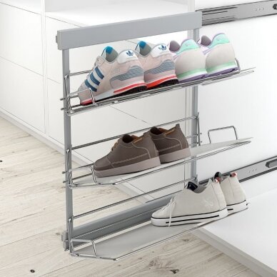 Pull-out inner rack for shoes with soft close