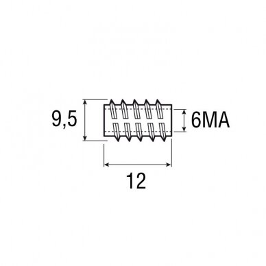 Screw-in sleeve M6 1