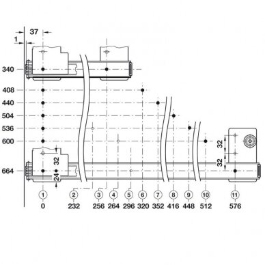 Wooden pivot sliding doors, Slido F-Park71 16A, set 3