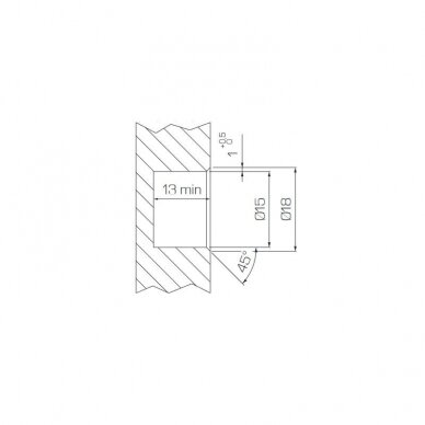 Kołek z znalu 15X13 mm do montażu ROSTRO 1