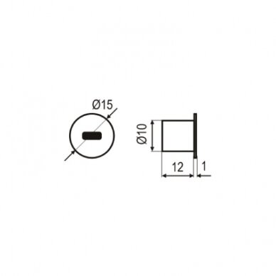 DOOR SENSOR SWITCH RECESSED MOUNTED, FOR TWO DOORS, 30W 1