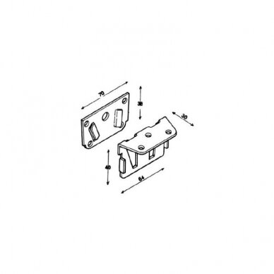 Bed connector for central-tie bar and slatted frame supports 2