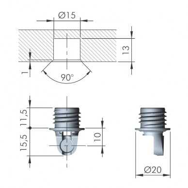 K12 Крепление к фасаду D15 1