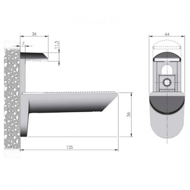 "Kaiman Maxi" set of 2 brackets 1