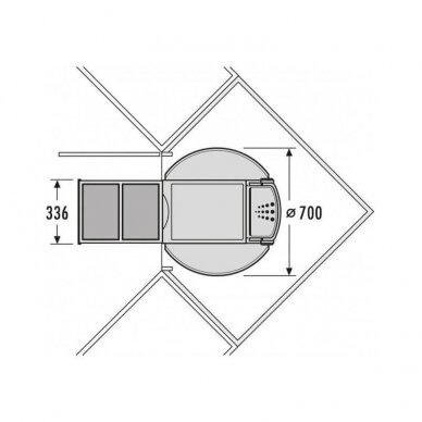 Corner waste system "RONDO" 3