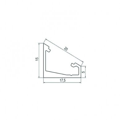 Stūra LED profils Corner 60/30 1