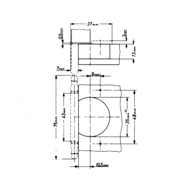 Zamak hinge for full inset doors 2