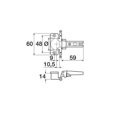 Zamak hinge for full inset doors 1