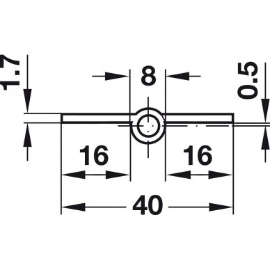 Brass hinge, with flat leaf and knobs. Suitable for full inset doors. 1