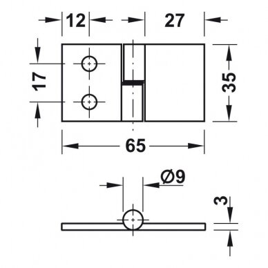 Klaasi- ja peegeluste hinged, kleepuv 1