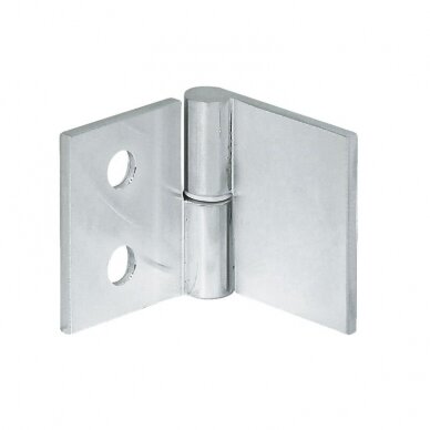 Glass door hinge, for glass/wood constructions