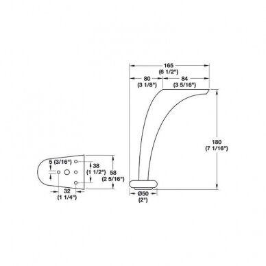 Leg - not adjustable 1