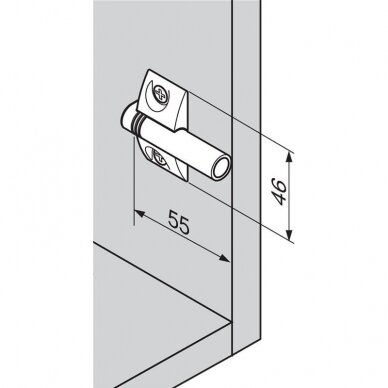 Single cruciform adapter plate for Blumotion soft closing mechanism 1