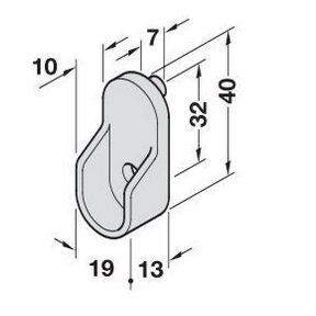 Oval hanging rail holder 1