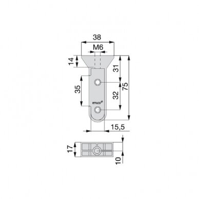 Держатель для овальной трубы MC390585 2