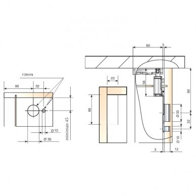 Set of hangers "ATLAS" for base cabinets 5