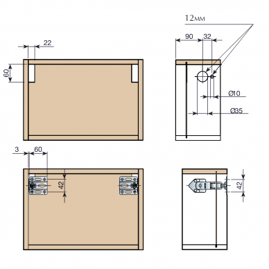 Set of hangers "ATLAS" for base cabinets 4