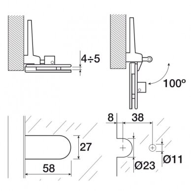 Hinges for glass doors 1