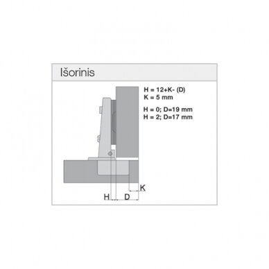 Hinge for aluminum frames "Basic QS" 95° 1