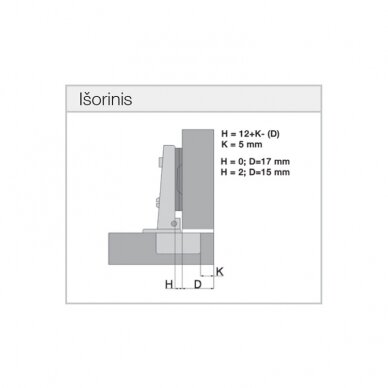 Lankstas "Basic QS" išorinis "Mini" 95° 1