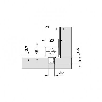 Klaasi- ja peegeluste hinged, kleepuv 1