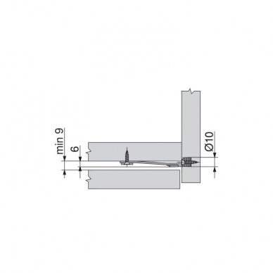 Front stabiliser, for Blum Tandembox drawer Z96.10E1 2