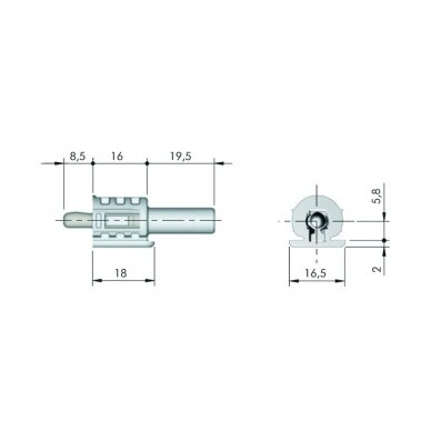 Shelf support "Spring" with fixation 3