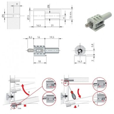 Shelf support "Spring" with fixation 2