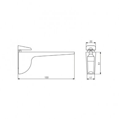 Bracket for shelves ART.519VA 2