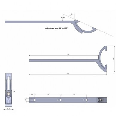 Shelf bracket for slope walls 0-66° 1