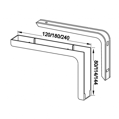 Shelf bracket TT.L180.XX 2