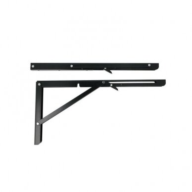 Folding brackets, 1 pair, 60 kg, black colour