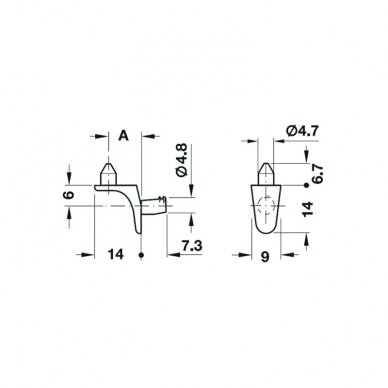 Shelf support 419804-91 1