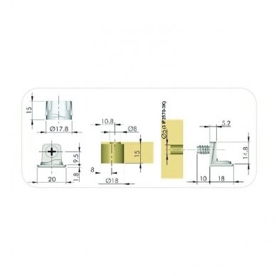 Shelf support - fastener "PK2" 2