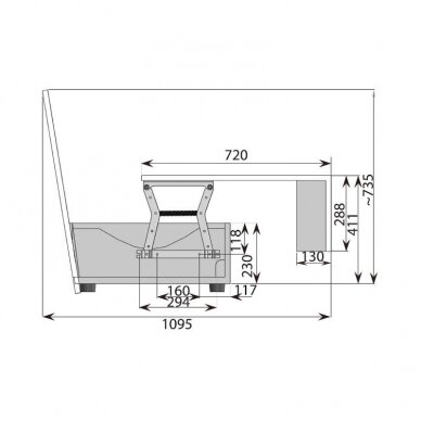 Bed lift up mech. set 5