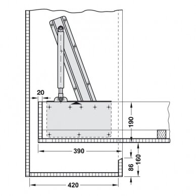 Bed lift up mechanism "BATUTTO" 2