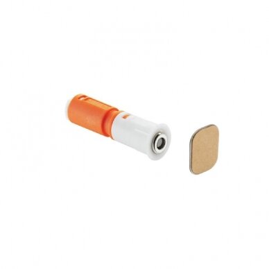 Push door catch for tall doors, beige, adhesive retaining catch