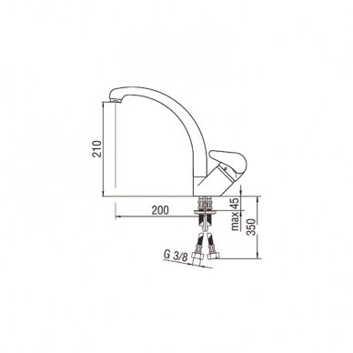 Mixer tap MISTRAL JUNIOR 1