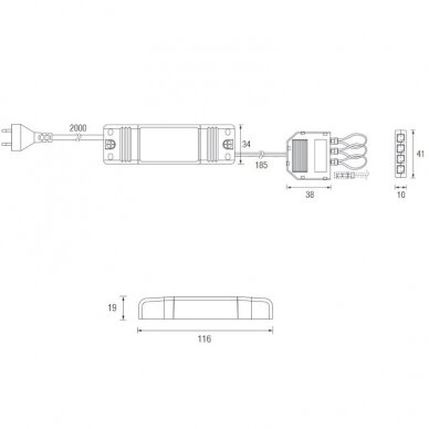 Transformātors gaismekļiem FO. LED, 350 ma 1