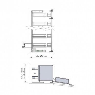 Pantry column with soft closing 3