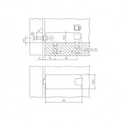 Mechanical push to open for heavy handleless doors 1