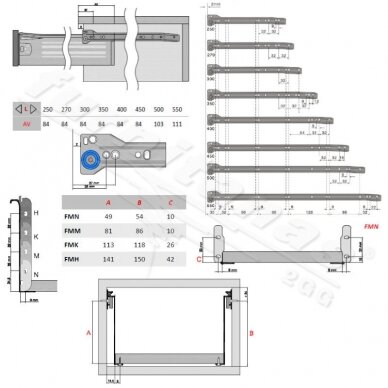 Szuflada Metalbox, H-118 mm 1