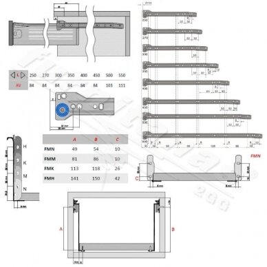 Szuflada Metalbox, H-86 mm 3