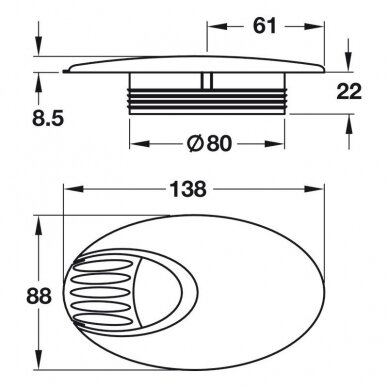 Cable outlet with removable cover 2