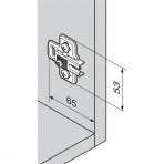 EXPANDO mounting plate with elongated hole height adjustment