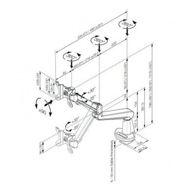 Ramię monitora Sztokholm 8-14kg 3