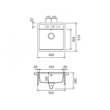 MONO N-100S tasapaigaldatavad 4