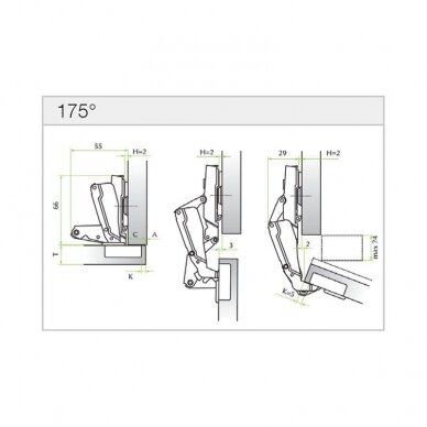 Hinge "MS Slide-on" 175° 1