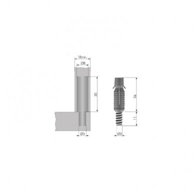 PAD - Permanent Assembly Dowel with engineering plastic sleeve conceived for minimum thickness 18mm 1